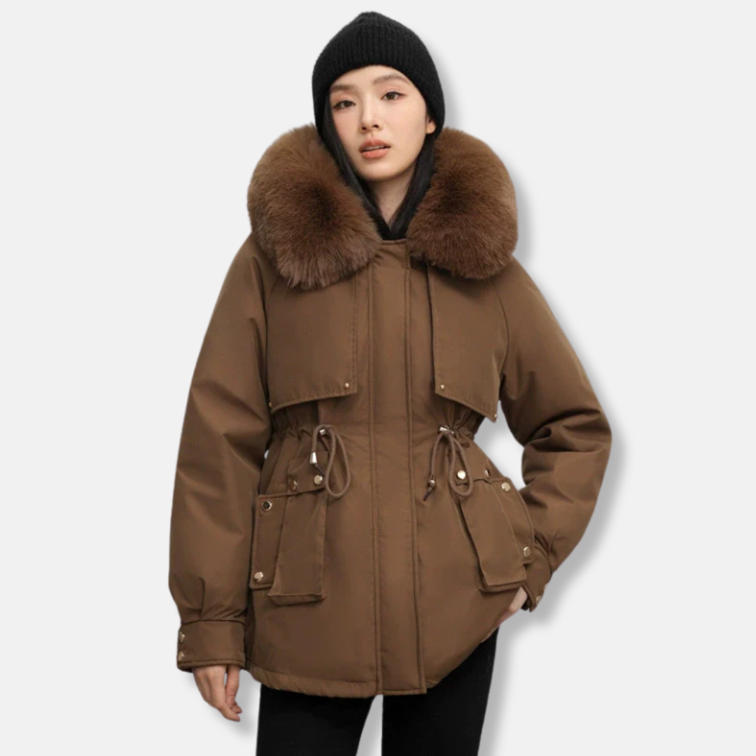 VogeLuxe | Women’s Short Fur-Trimmed Parka 1