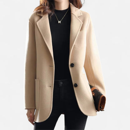 VogeLuxe | Women’s Short Woolen Blazer-Style Coat 0