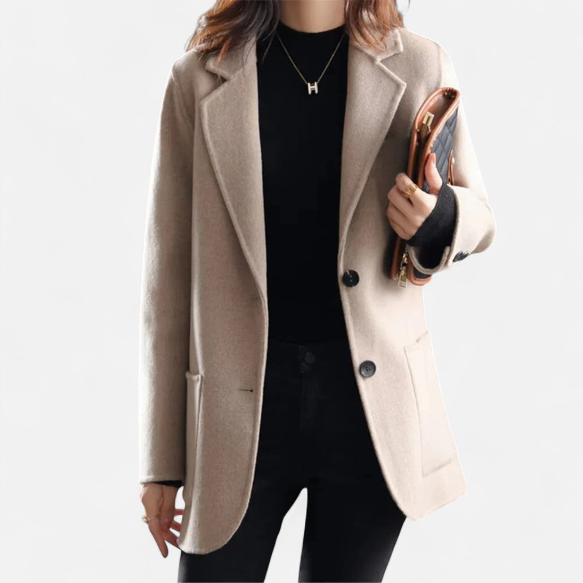 VogeLuxe | Women’s Short Woolen Blazer-Style Coat 3