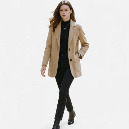 VogeLuxe | Women’s Short Woolen Blazer-Style Coat 5