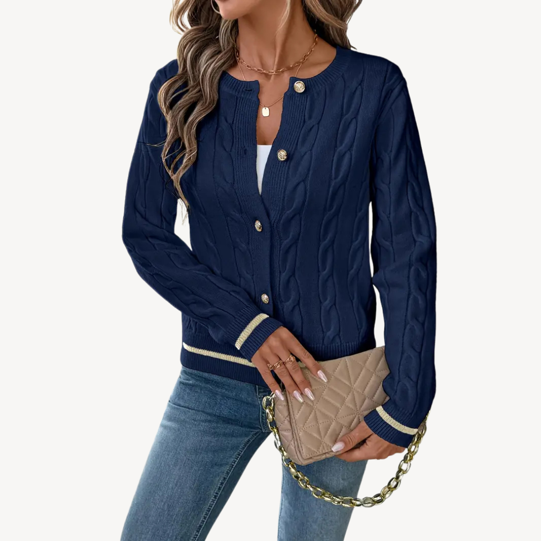 VogeLuxe | Women’s Simple Long Sleeve Cardigan 0