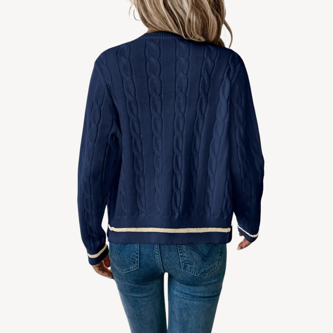 VogeLuxe | Women’s Simple Long Sleeve Cardigan 1