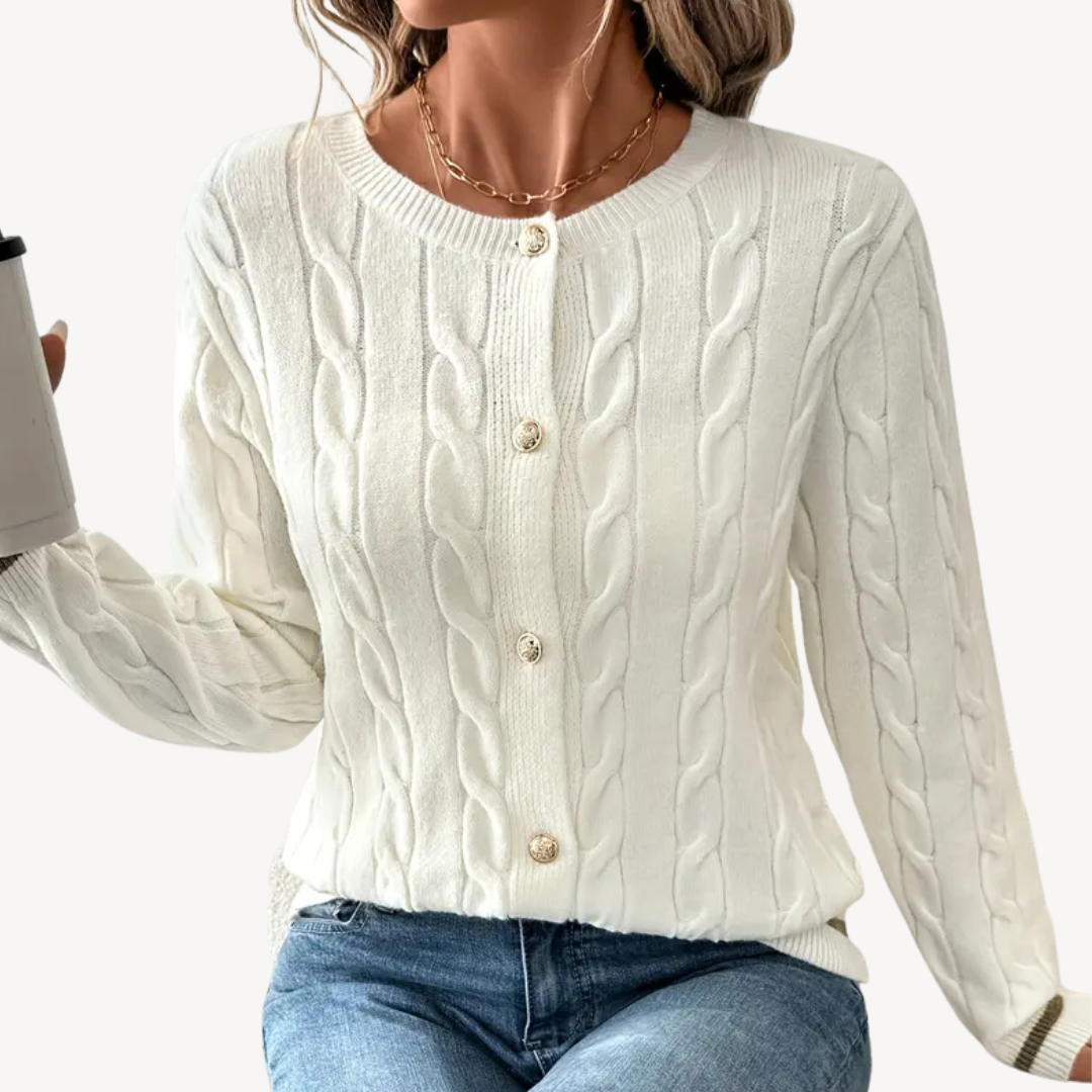 VogeLuxe | Women’s Simple Long Sleeve Cardigan 2