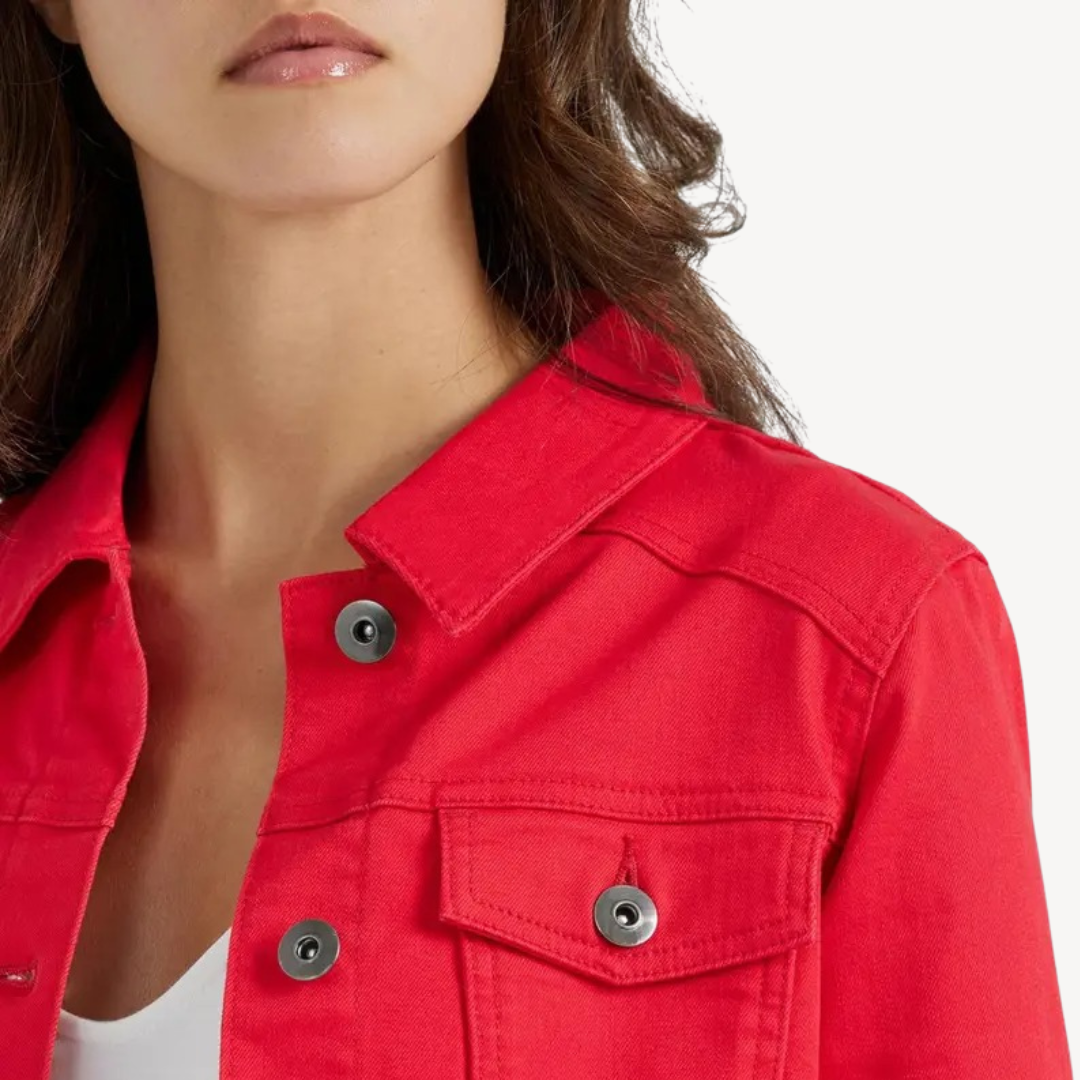VogeLuxe | Women’s Slim Denim Cropped Jacket 2