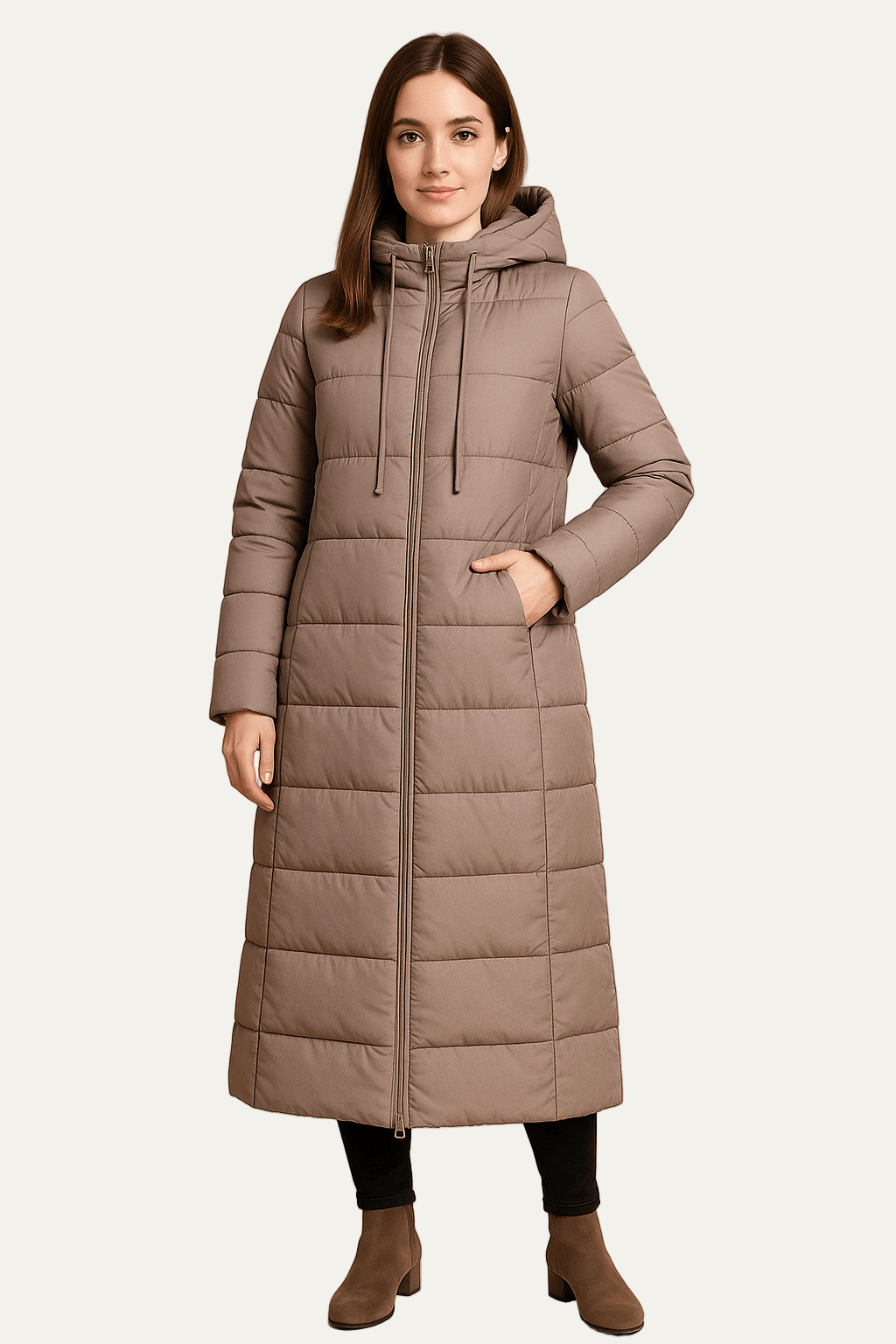 VogeLuxe | Women’s Slim Maxi Puffer Coat 1