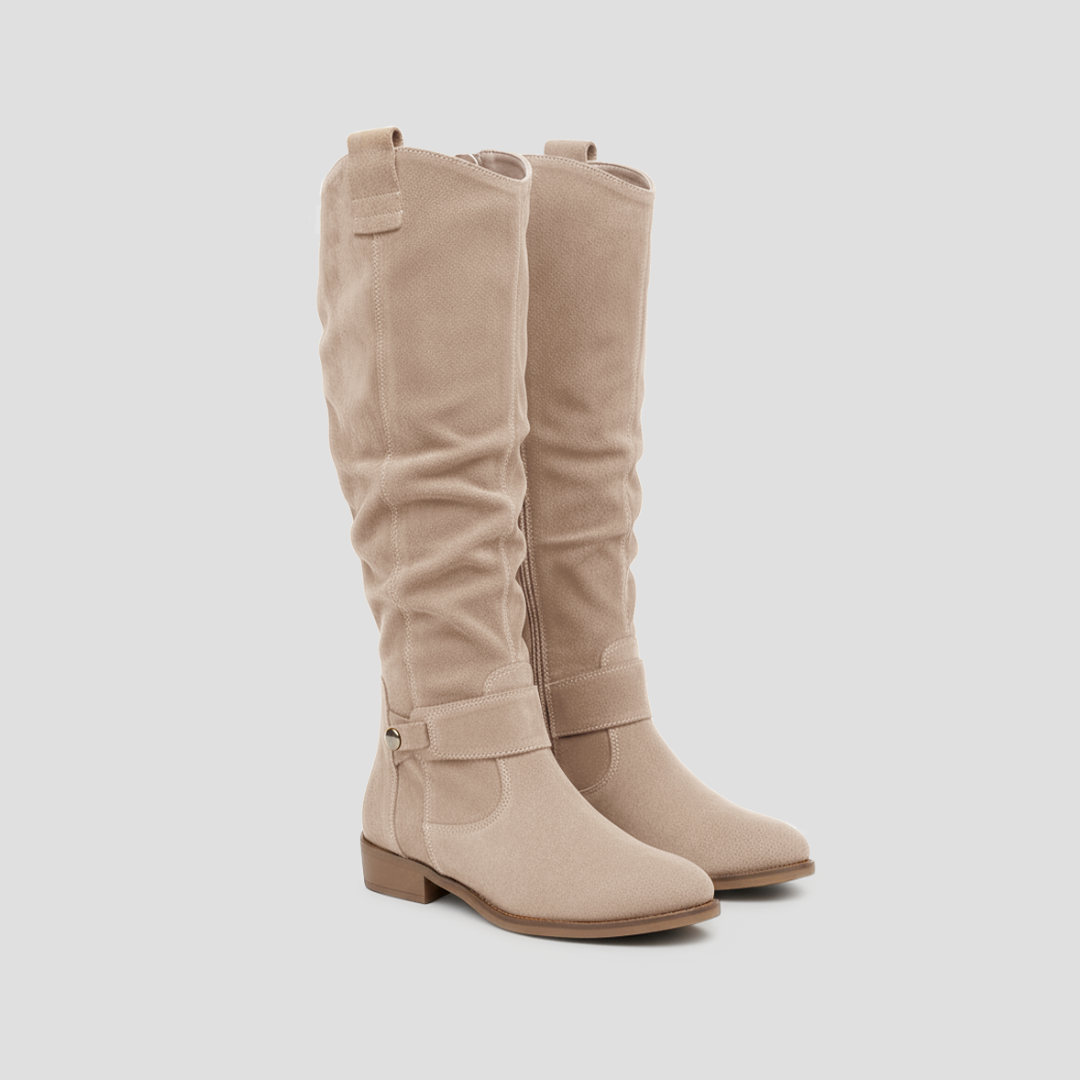 VogeLuxe | Women’s Slouchy Buckle Knee-High Boots 5