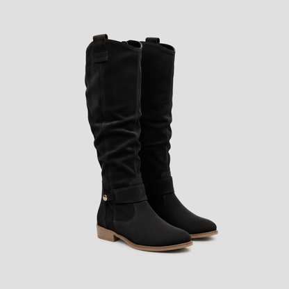 VogeLuxe | Women’s Slouchy Buckle Knee-High Boots 6