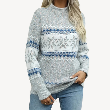 VogeLuxe | Women’s Snowflake Knitted Sweater 1
