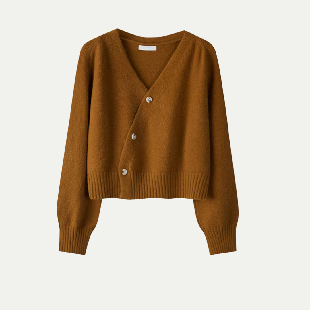 VogeLuxe | Women’s Soft Knit Cropped Button Cardigan 5