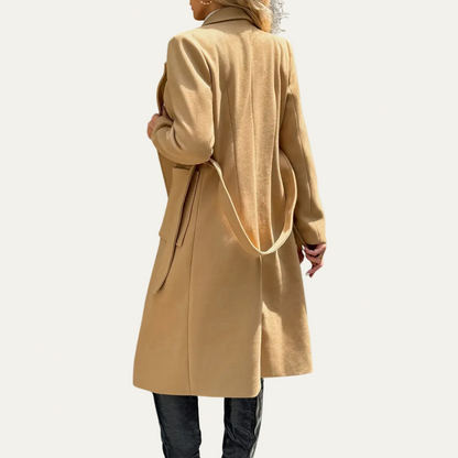 VogeLuxe | Women’s Sophisticated Belted Wrap Coat 1