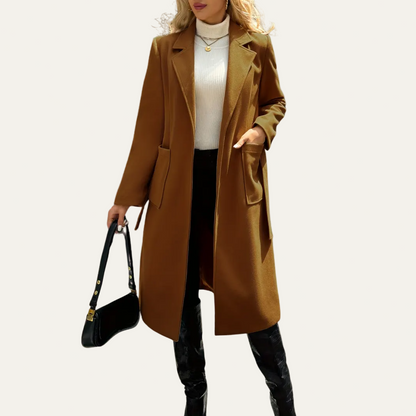 VogeLuxe | Women’s Sophisticated Belted Wrap Coat 3