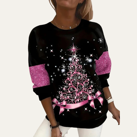 VogeLuxe | Women’s Starry Tree Christmas Sweatshirt 0
