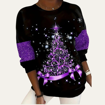 VogeLuxe | Women’s Starry Tree Christmas Sweatshirt 2
