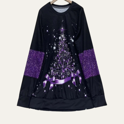 VogeLuxe | Women’s Starry Tree Christmas Sweatshirt 4
