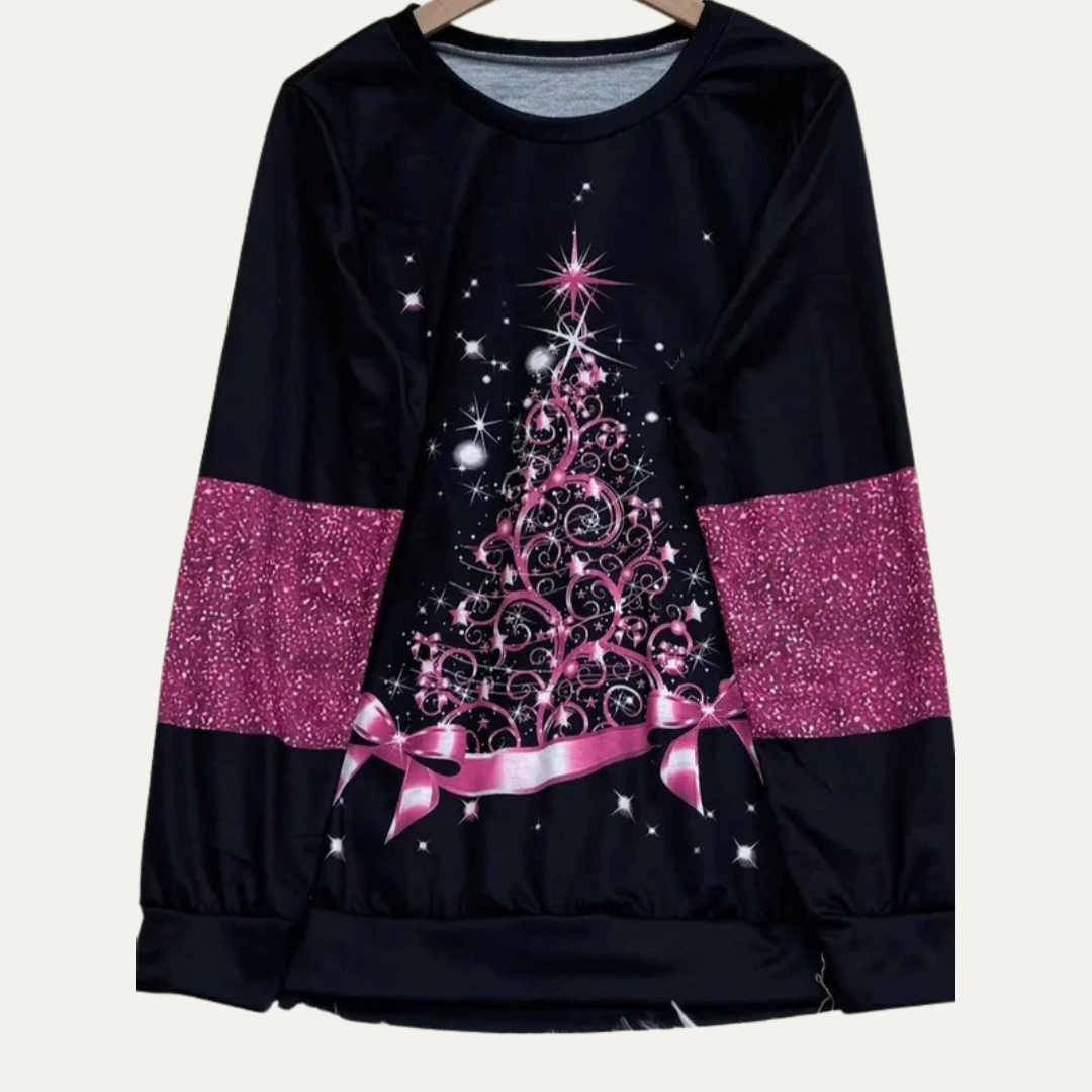 VogeLuxe | Women’s Starry Tree Christmas Sweatshirt 5