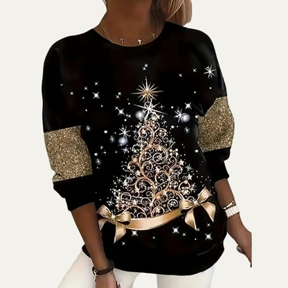 VogeLuxe | Women’s Starry Tree Christmas Sweatshirt 7