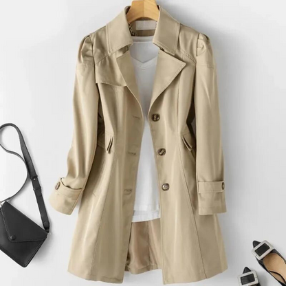 VogeLuxe | Women's Stylish Mid-Length Trench Coat 0