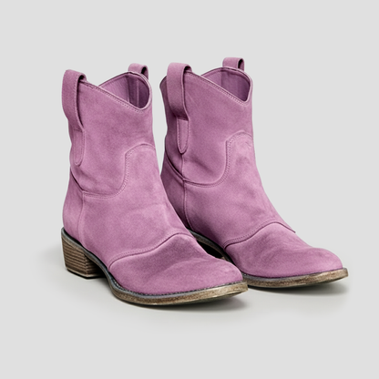 VogeLuxe | Women’s Suede Slouched Western Cowboy Boots 0