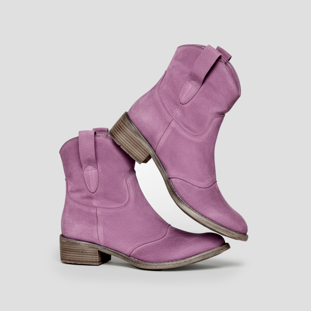 VogeLuxe | Women’s Suede Slouched Western Cowboy Boots 1