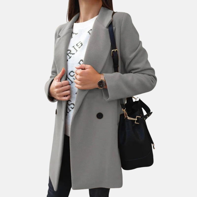 VogeLuxe | Women’s Tailored Double-Breasted Coat 2