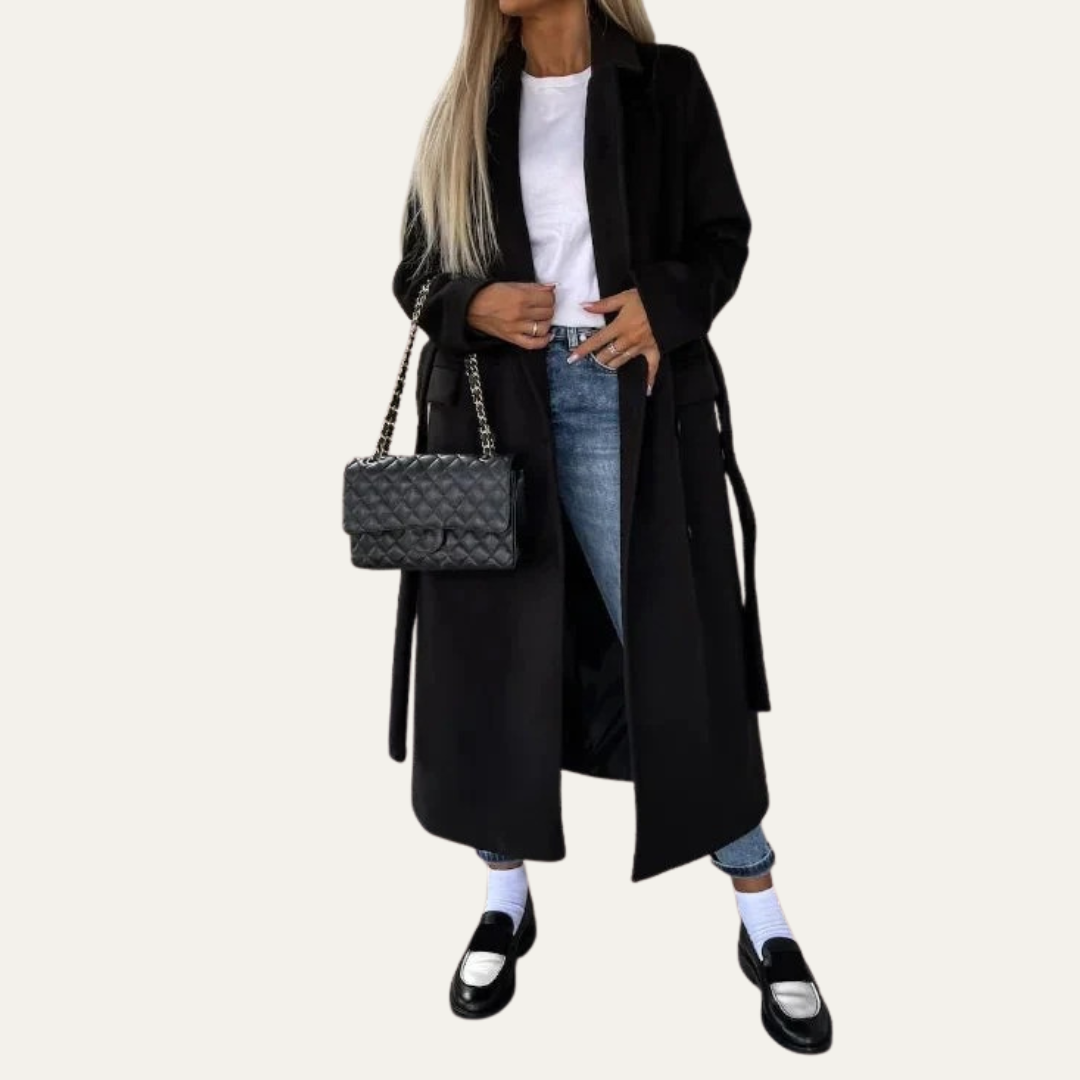 VogeLuxe | Women’s Tailored Overcoat with Notched Lapels 3