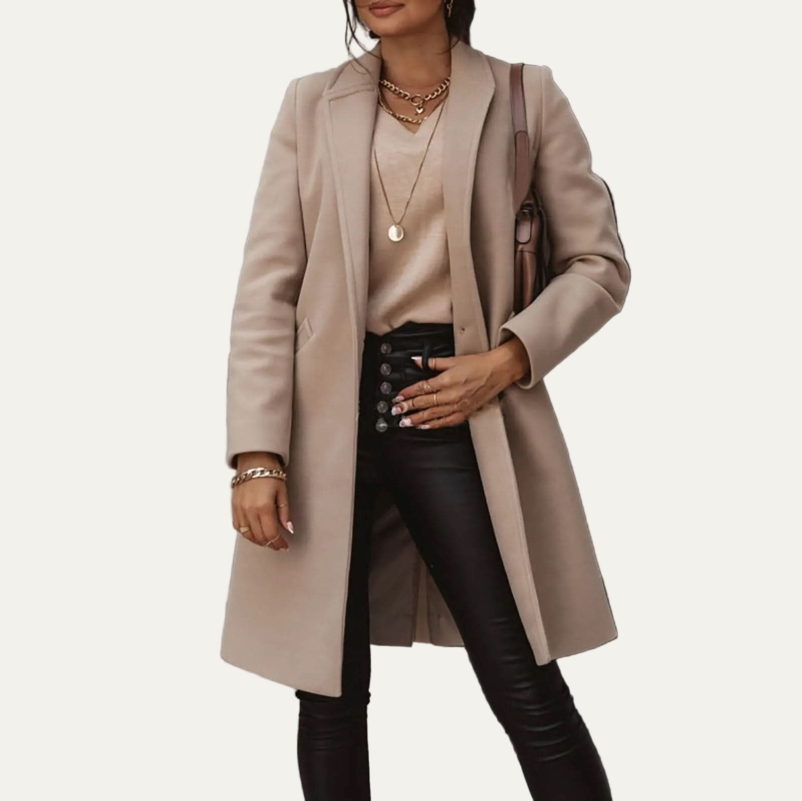 VogeLuxe | Women’s Tailored Single-Breasted Coat 0
