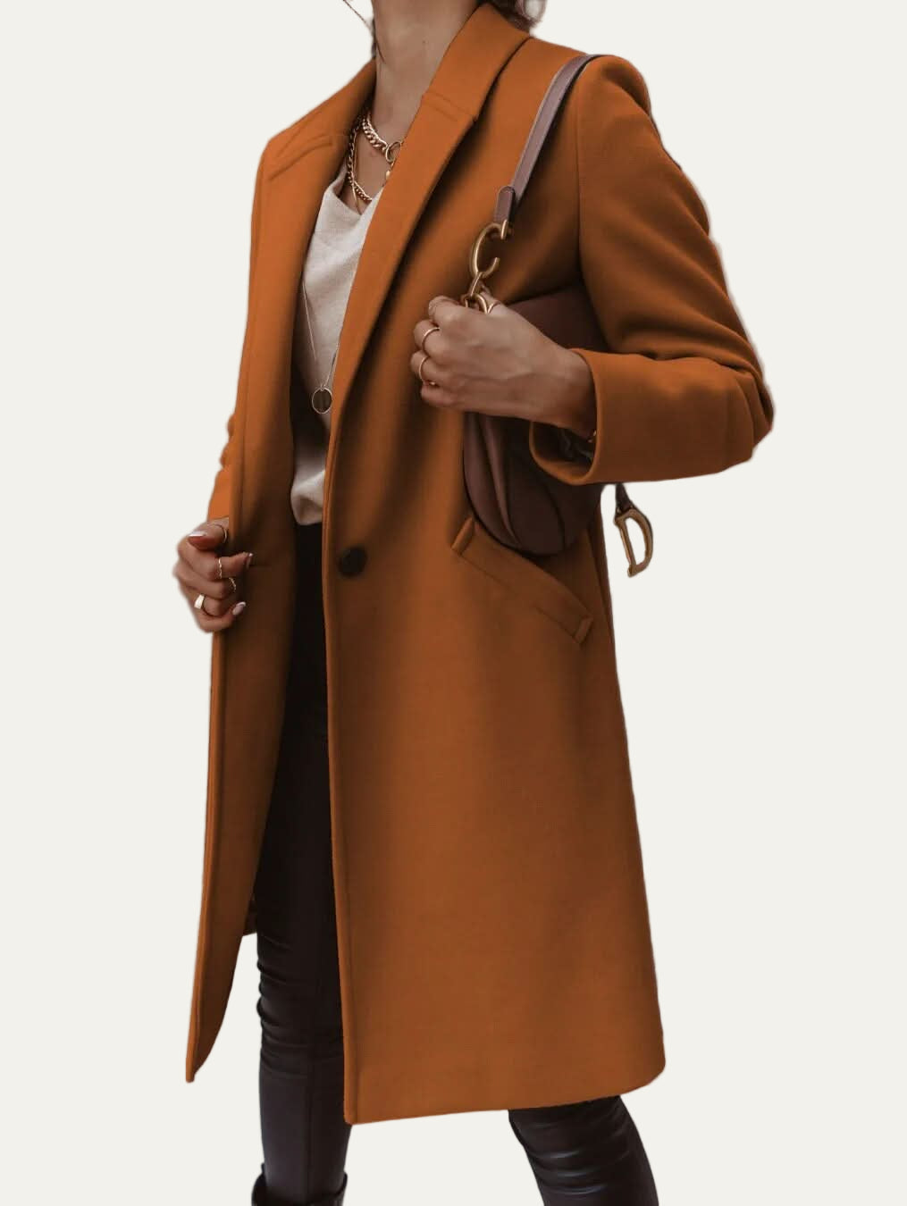 VogeLuxe | Women’s Tailored Single-Breasted Coat 2