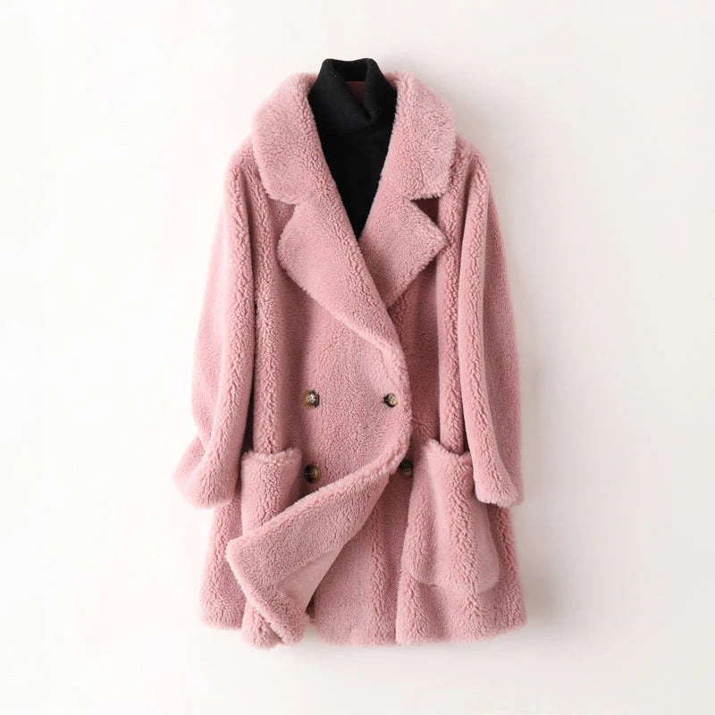 VogeLuxe | Women’s Teddy Double-Breasted Coat 3