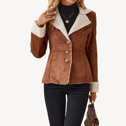 VogeLuxe | Women’s Teddy Lined Single-Breasted Coat 1