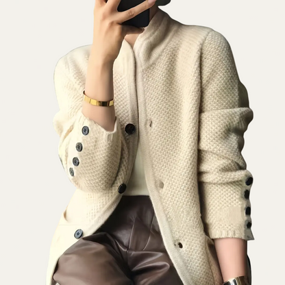 VogeLuxe | Women’s Textured Button-Front Cardigan 2