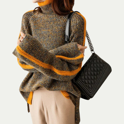 VogeLuxe | Women’s Textured Knit Turtleneck Sweater 2