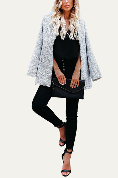 VogeLuxe | Women’s Textured Tweed Mid-Length Jacket 1