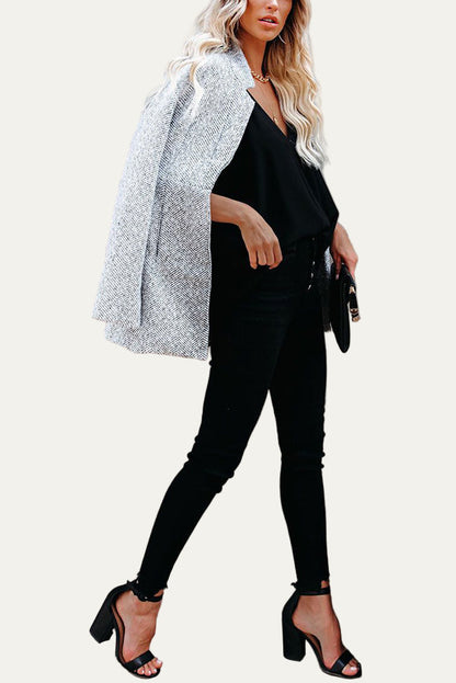 VogeLuxe | Women’s Textured Tweed Mid-Length Jacket 2