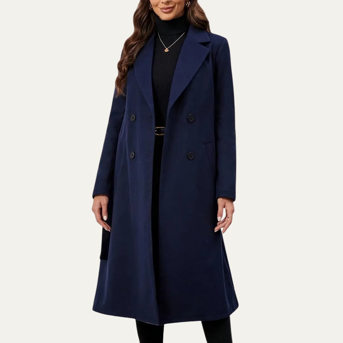 VogeLuxe | Women’s Timeless Tailored Long Overcoat 0