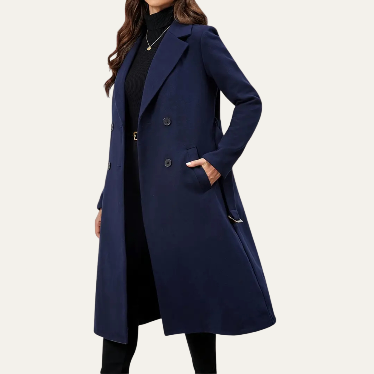 VogeLuxe | Women’s Timeless Tailored Long Overcoat 1