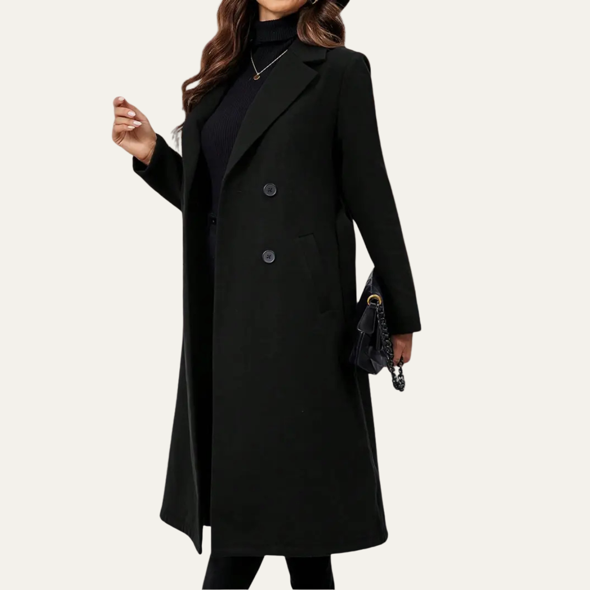 VogeLuxe | Women’s Timeless Tailored Long Overcoat 3
