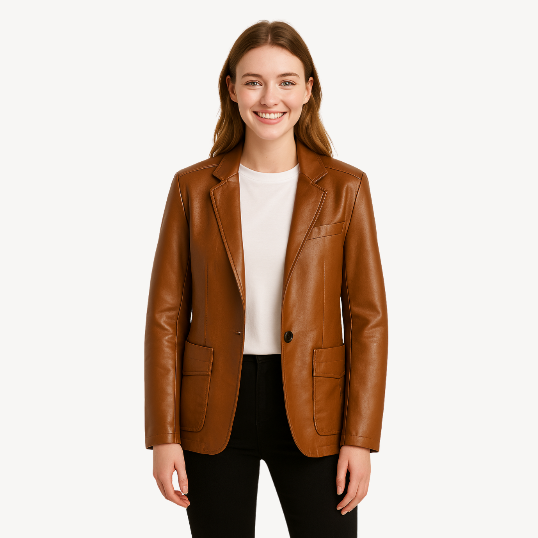 VogeLuxe | Women’s Trendy Biker Leather Jacket 3
