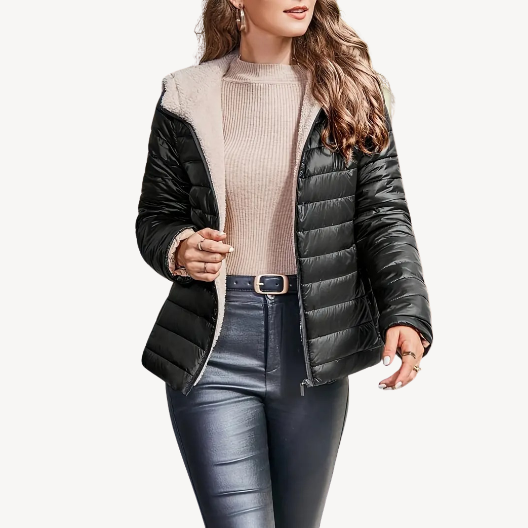 VogeLuxe | Women’s Ultra Light Hooded Puffer Jacket 1