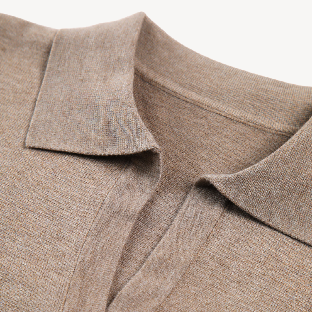 VogeLuxe | Women’s V-Neck Knit Polo Sweater 5