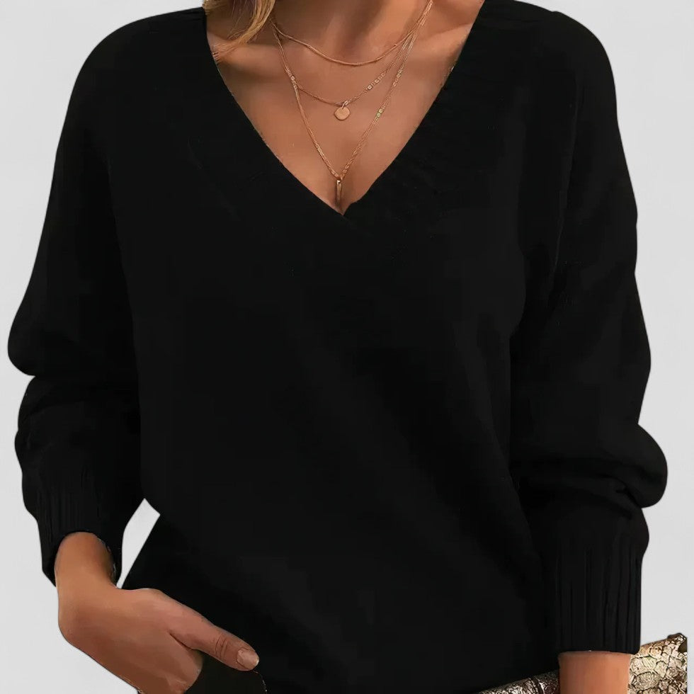 VogeLuxe | Women’s V Neck Knit Sweater 0