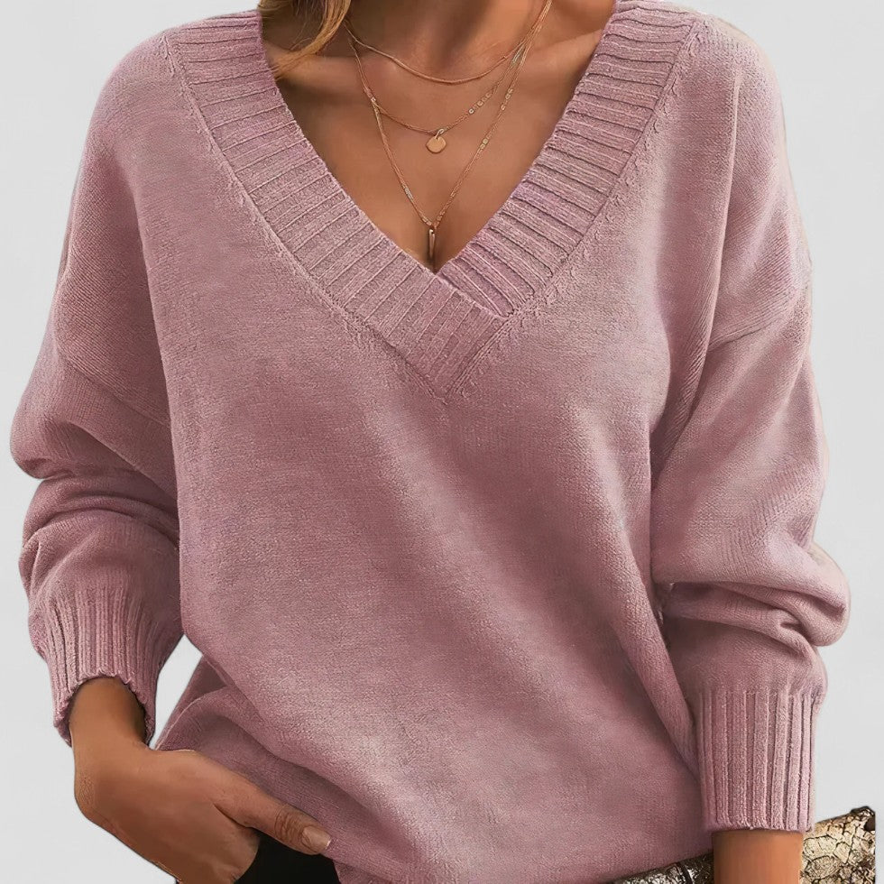 VogeLuxe | Women’s V Neck Knit Sweater 5