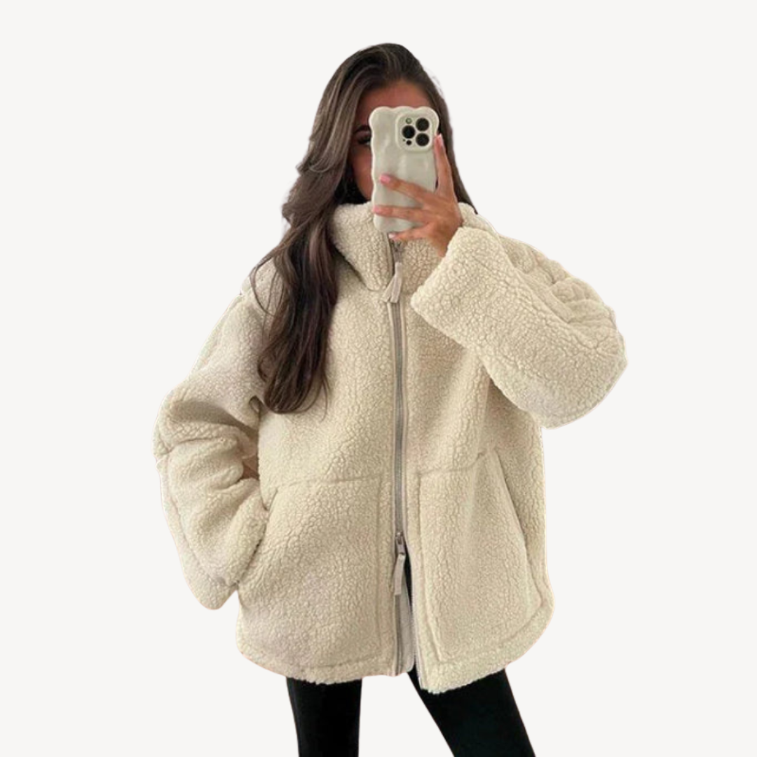 VogeLuxe | Women’s Vintage Loose Zipper Jacket 0