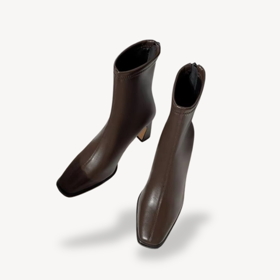 VogeLuxe | Women’s Vintage Square Toe Ankle Boots 0