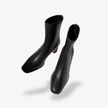 VogeLuxe | Women’s Vintage Square Toe Ankle Boots 3