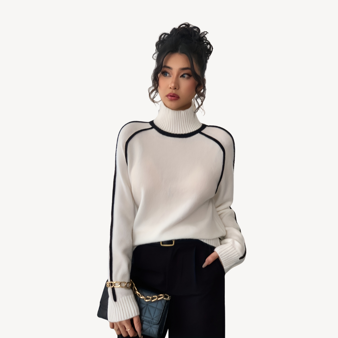 VogeLuxe | Women’s Vintage Striped Knit Sweater 0