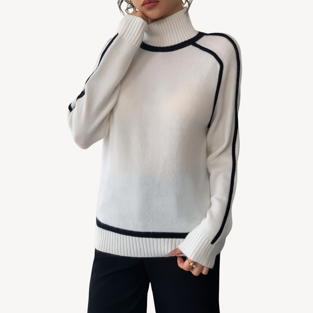 VogeLuxe | Women’s Vintage Striped Knit Sweater 1
