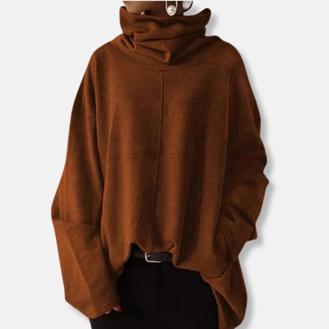 VogeLuxe | Women’s Voluminous Cowl Neck Pullover 2