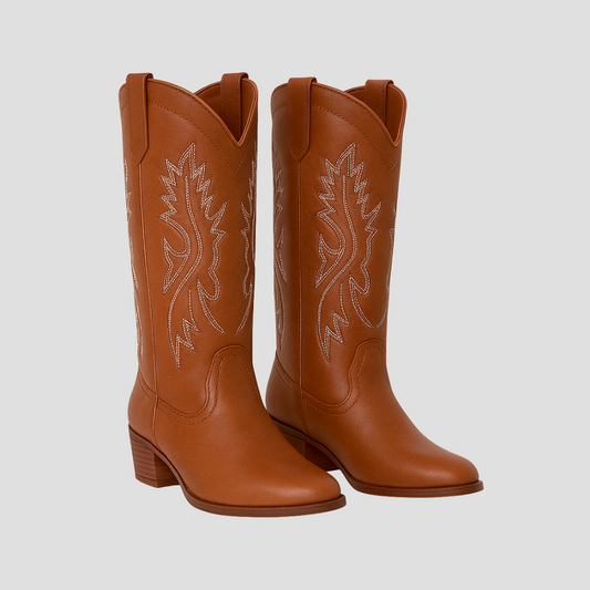 VogeLuxe | Women’s Western Stitch Knee-High Cowboy Boots 0