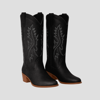 VogeLuxe | Women’s Western Stitch Knee-High Cowboy Boots 6