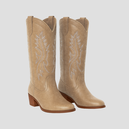 VogeLuxe | Women’s Western Stitch Knee-High Cowboy Boots 7
